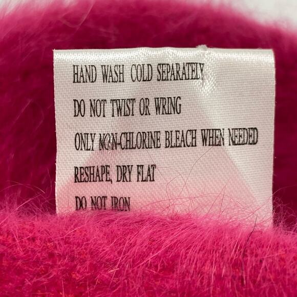 Pink Rabbit Fur Blend Cloche Hat - Picture 5 of 6